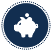 dark blue circle with fsa icon linked to Flexible spending accounts webpage